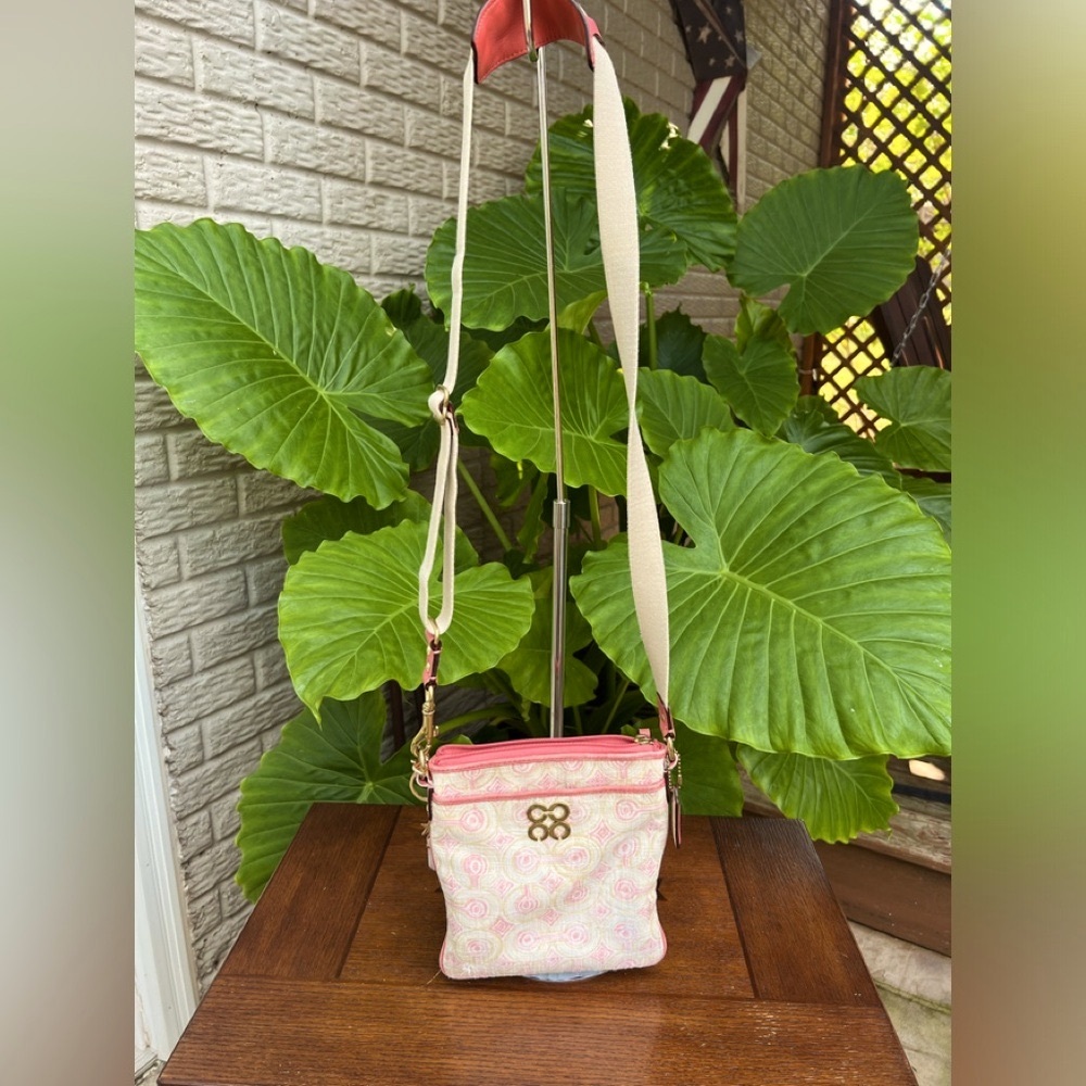 Coach Pink and Cream Crossbody Bag - READ DISCLAIMER!